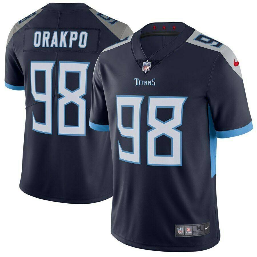 Men Tennessee Titans #98 Brian Orakpo Nike Navy Vapor Limited NFL Jersey